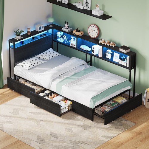 Twin corner bed frame - frame, with